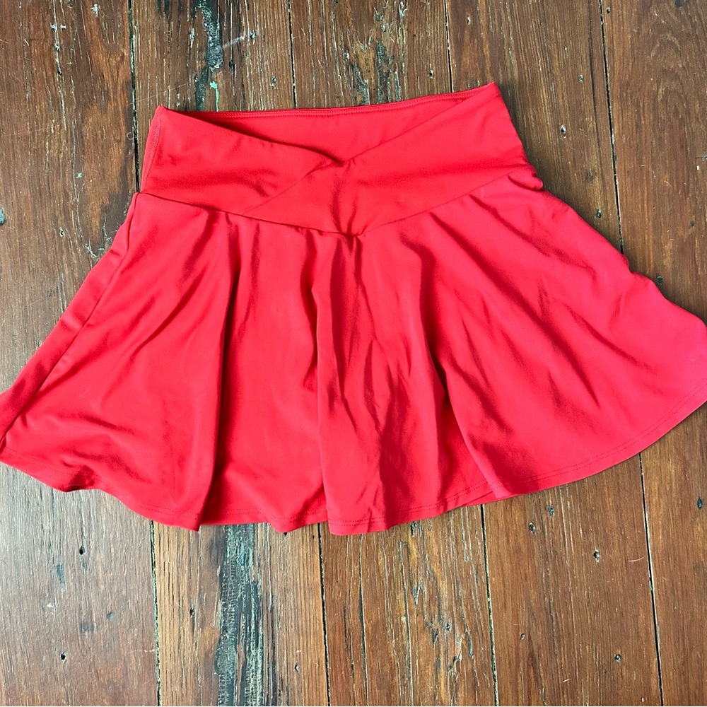 Red Fabletics Mini Circle Skort